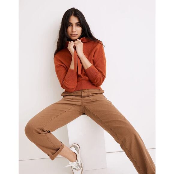 Madewell Women's Clairview Hoodie Sweater Color Maple Glow Size XS - Picture 5 of 10